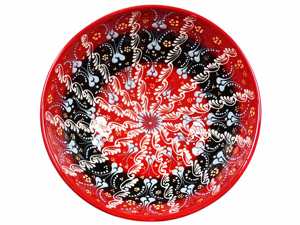 25 cm Turkish Bowls Dantel Collection Red Design 1 Ceramic Sydney Grand Bazaar 
