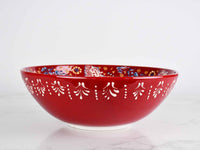 25 cm Turkish Bowls Dantel Collection Red Design 2 Ceramic Sydney Grand Bazaar 