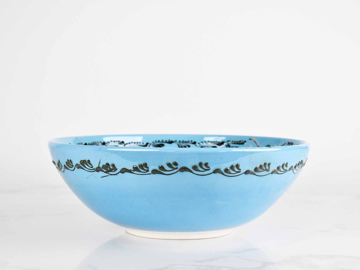 25 cm Turkish Bowls Dantel Light Blue 2 Ceramic Sydney Grand Bazaar 