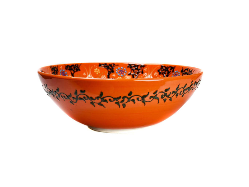 25 cm Turkish Bowls Dantel Orange Ceramic Sydney Grand Bazaar 