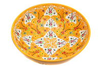 25 cm Turkish Bowls Dantel Yellow 2 Ceramic Sydney Grand Bazaar 