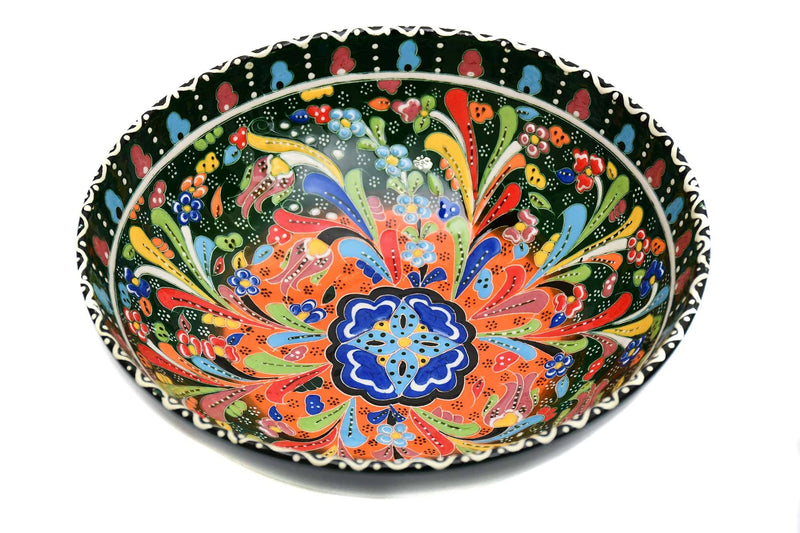 25 cm Turkish Bowls Flower Green Ceramic Sydney Grand Bazaar 3 