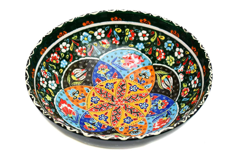 25 cm Turkish Bowls Flower Green Ceramic Sydney Grand Bazaar 1 