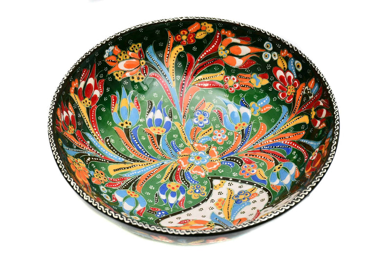 25 cm Turkish Bowls Flower Green Ceramic Sydney Grand Bazaar 5 