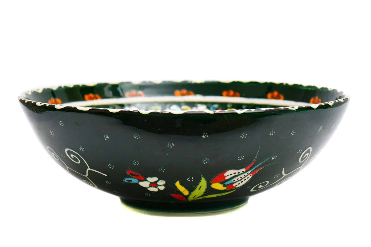 25 cm Turkish Bowls Flower Green Ceramic Sydney Grand Bazaar 