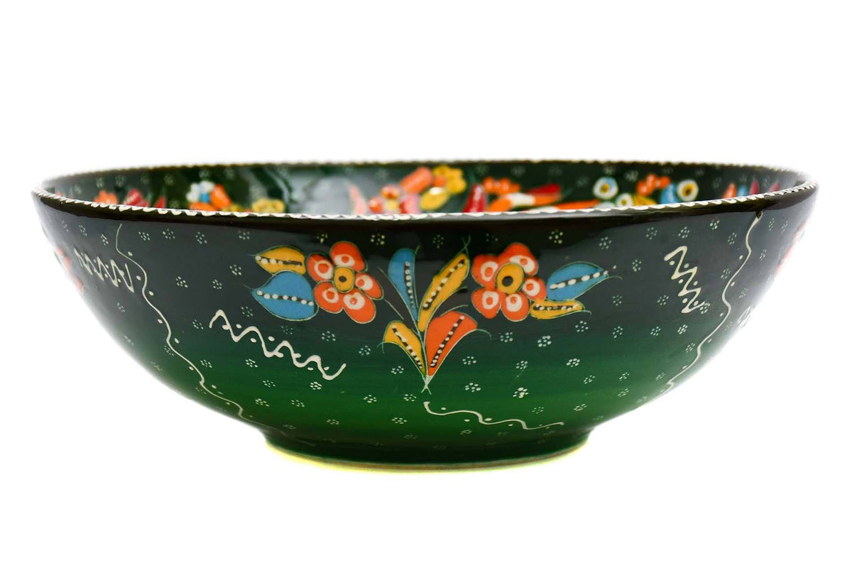 25 cm Turkish Bowls Flower Green Ceramic Sydney Grand Bazaar 