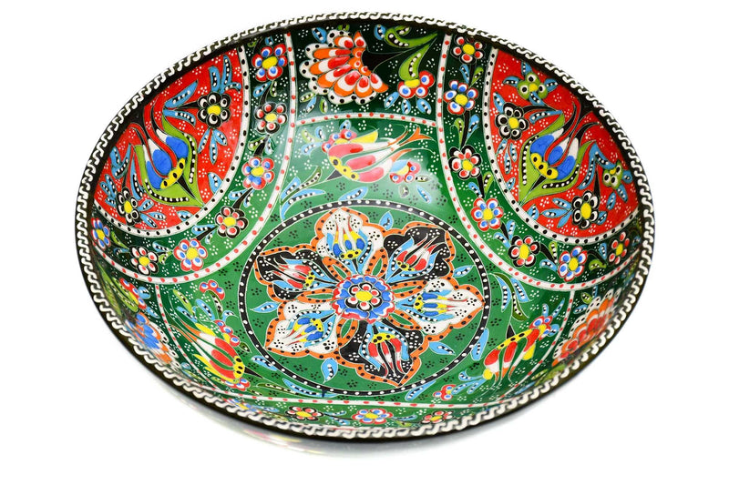 25 cm Turkish Bowls Flower Green Ceramic Sydney Grand Bazaar 6 