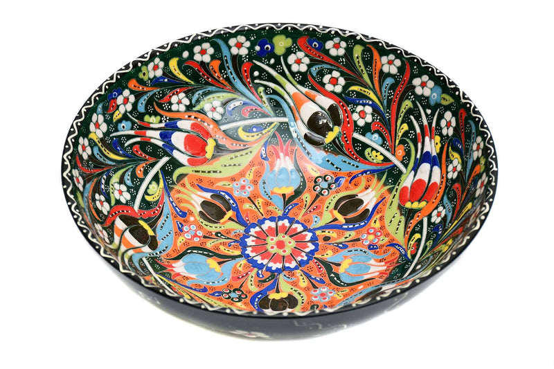 25 cm Turkish Bowls Flower Green Ceramic Sydney Grand Bazaar 2 
