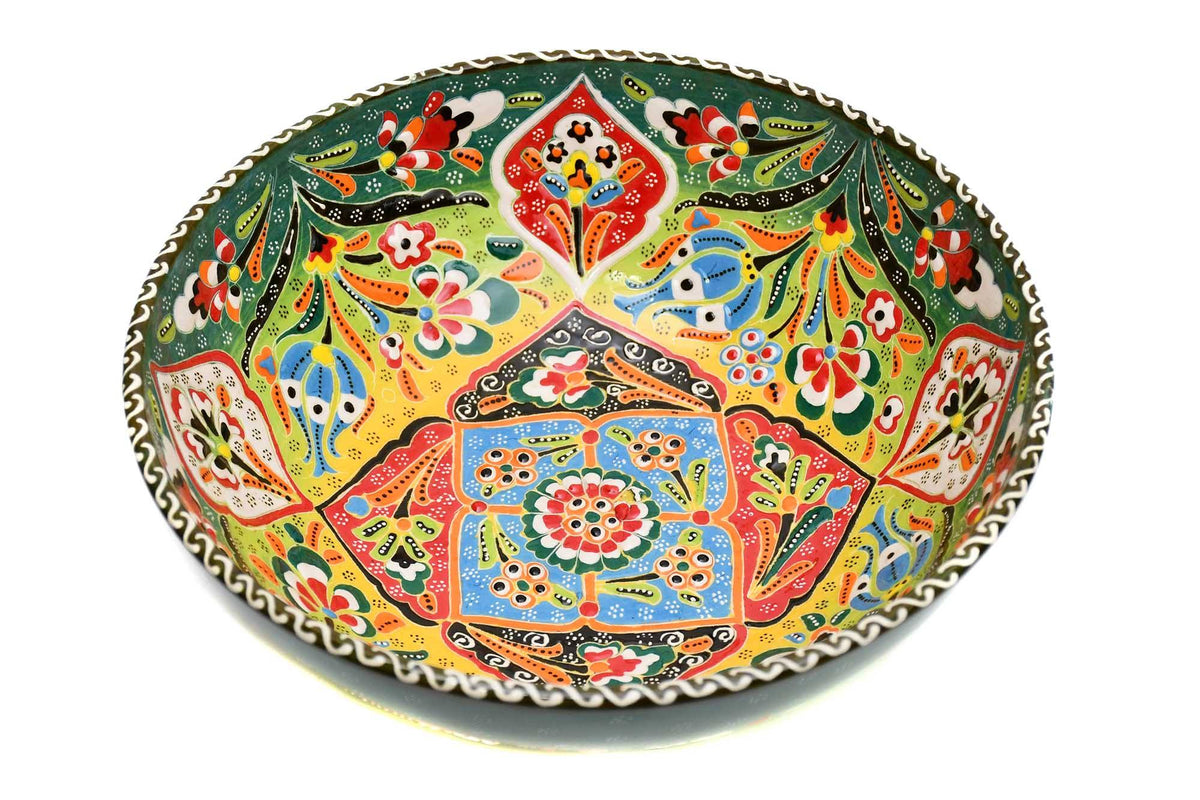 25 cm Turkish Bowls Flower Green Ceramic Sydney Grand Bazaar 7 