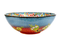 25 cm Turkish Bowls Flower Light Blue 3 Ceramic Sydney Grand Bazaar 