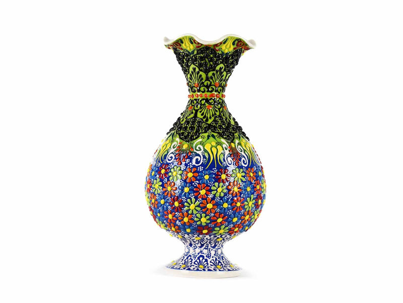 25 cm Turkish Ceramic Vase Dantel Light Green Blue Ceramic Sydney Grand Bazaar 