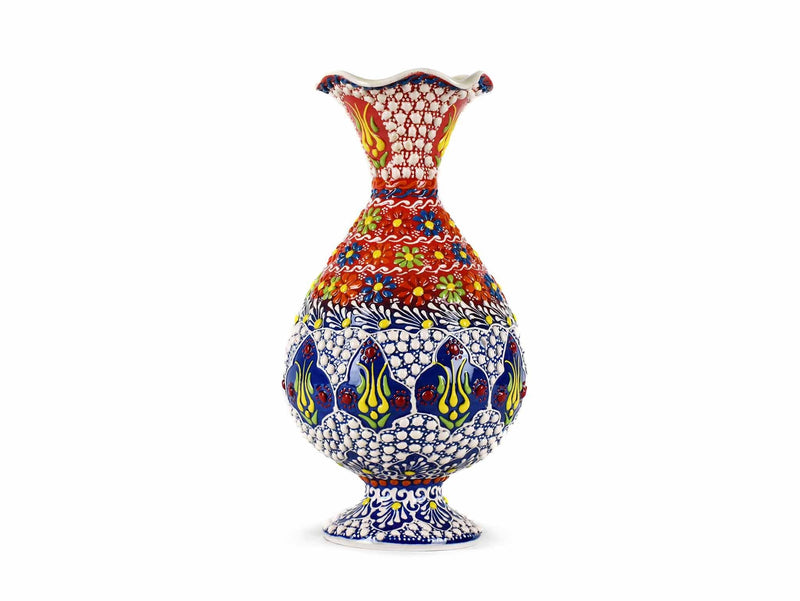 25 cm Turkish Ceramic Vase Dantel Red Blue Ceramic Sydney Grand Bazaar 