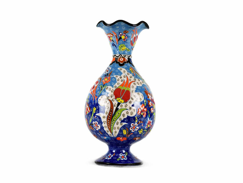 25 cm Turkish Ceramic Vase Flower Blue Ceramic Sydney Grand Bazaar 