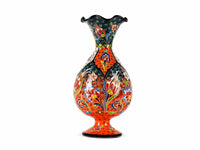 25 cm Turkish Ceramic Vase Flower Green Orange Ceramic Sydney Grand Bazaar 