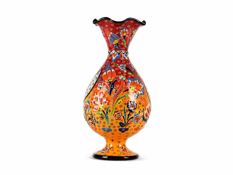25 cm Turkish Ceramic Vase Flower Red Yellow Ceramic Sydney Grand Bazaar 
