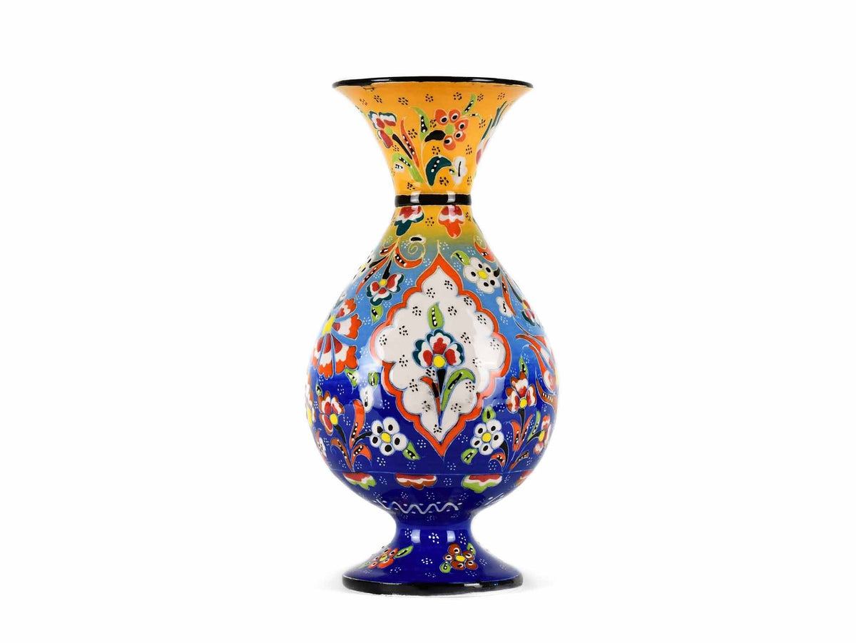 25 cm Turkish Ceramic Vase Flower Yellow Blue Ceramic Sydney Grand Bazaar 