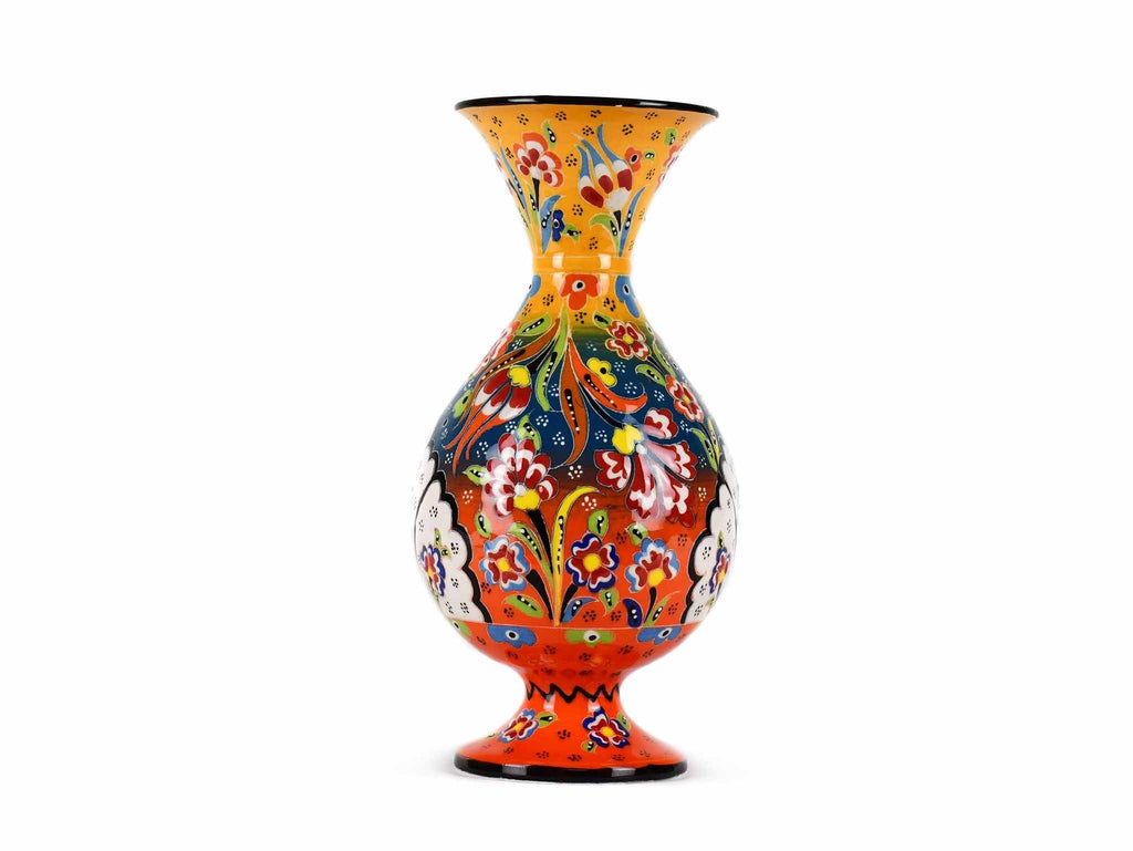25 cm Turkish Ceramic Vase Flower Yellow Orange Ceramic Sydney Grand Bazaar 
