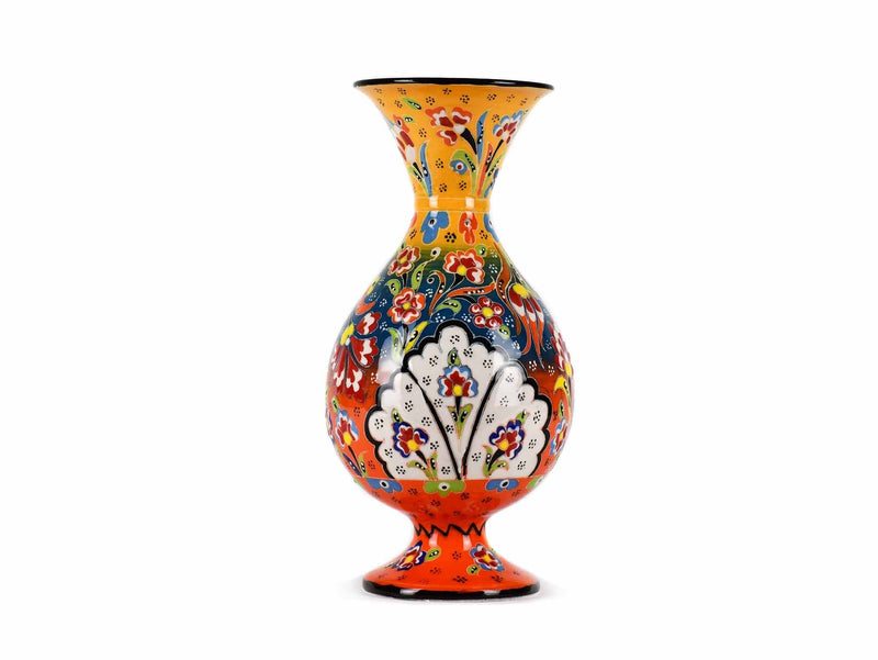 25 cm Turkish Ceramic Vase Flower Yellow Orange Ceramic Sydney Grand Bazaar 