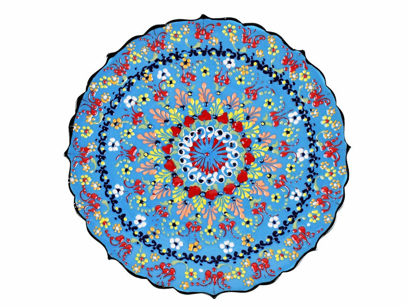 25 cm Turkish Plate Dantel Collection Light Blue Ceramic Sydney Grand Bazaar 4 