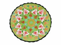 25 cm Turkish Plate Dantel Collection Light Green Ceramic Sydney Grand Bazaar 
