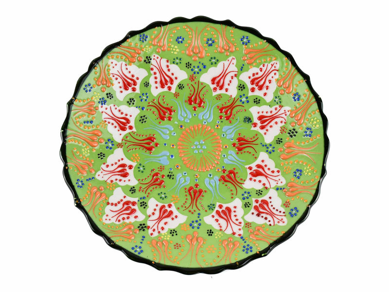 25 cm Turkish Plate Dantel Collection Light Green Ceramic Sydney Grand Bazaar 