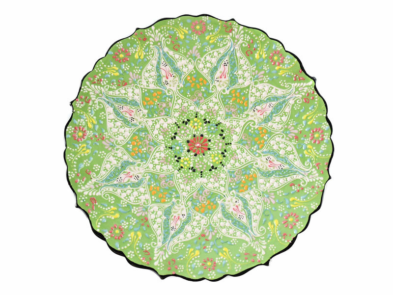 25 cm Turkish Plate Dantel Collection Light Green Ceramic Sydney Grand Bazaar 1 