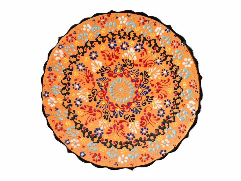 25 cm Turkish Plate Dantel Collection Orange Ceramic Sydney Grand Bazaar 2 