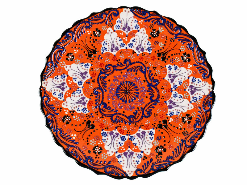 25 cm Turkish Plate Dantel Collection Orange Ceramic Sydney Grand Bazaar 4 