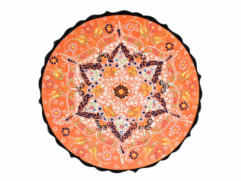 25 cm Turkish Plate Dantel Collection Orange Ceramic Sydney Grand Bazaar 1 