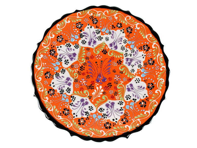 25 cm Turkish Plate Dantel Collection Orange Ceramic Sydney Grand Bazaar 3 