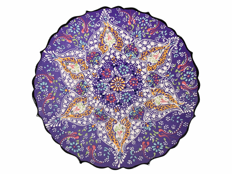 25 cm Turkish Plate Dantel Collection Purple Ceramic Sydney Grand Bazaar 2 