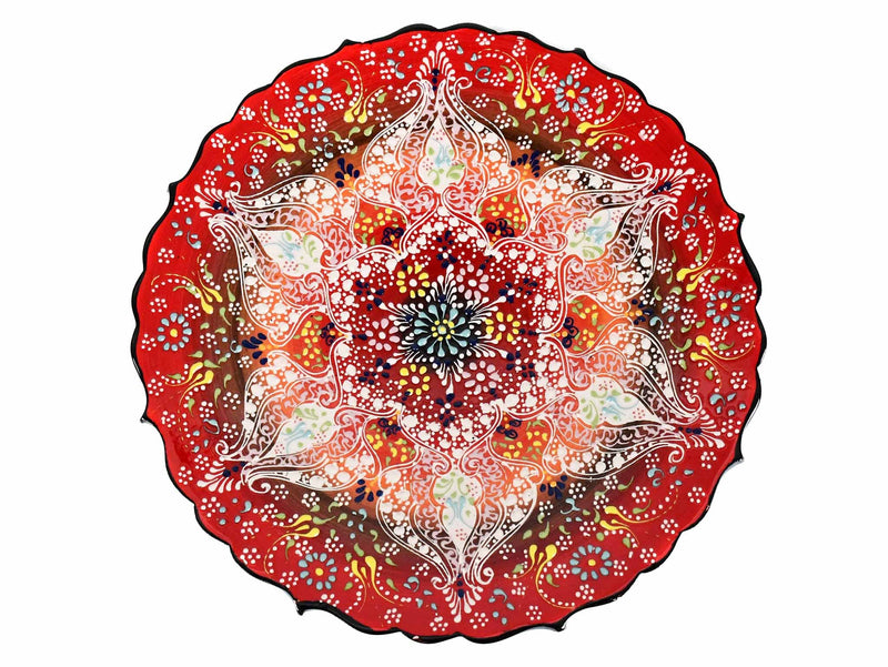 25 cm Turkish Plate Dantel Collection Red Ceramic Sydney Grand Bazaar 2 