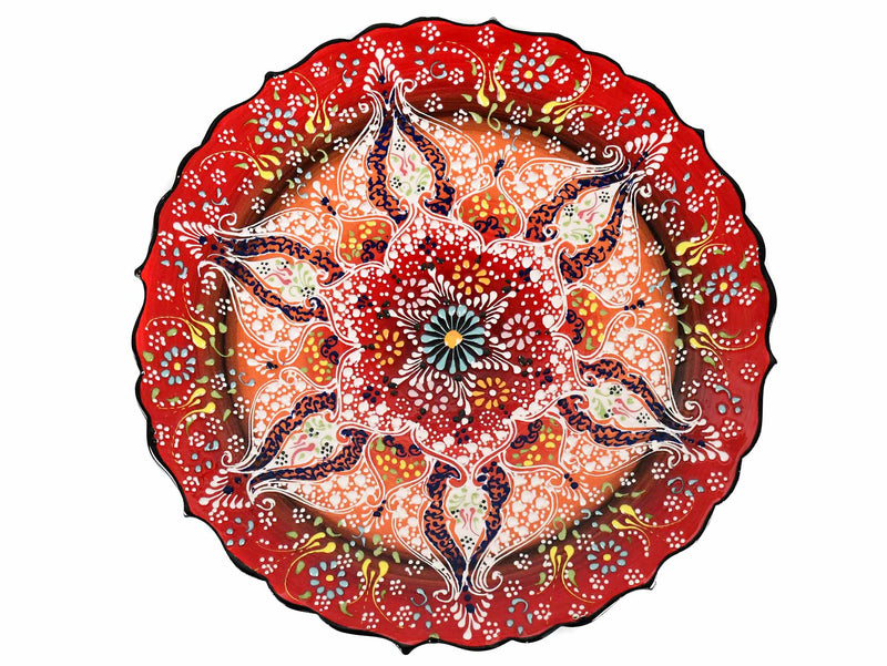 25 cm Turkish Plate Dantel Collection Red Ceramic Sydney Grand Bazaar 3 
