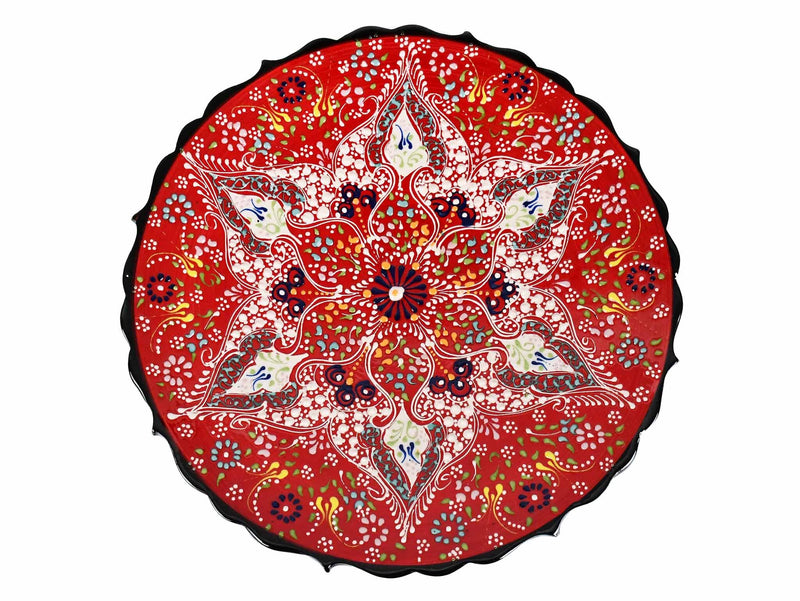 25 cm Turkish Plate Dantel Collection Red Ceramic Sydney Grand Bazaar 1 