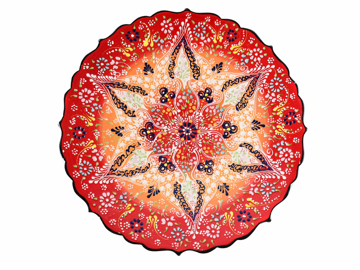 25 cm Turkish Plate Dantel Two Tone Red Ceramic Sydney Grand Bazaar 1 