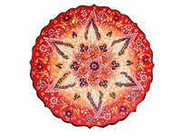 25 cm Turkish Plate Dantel Two Tone Red Ceramic Sydney Grand Bazaar 1 