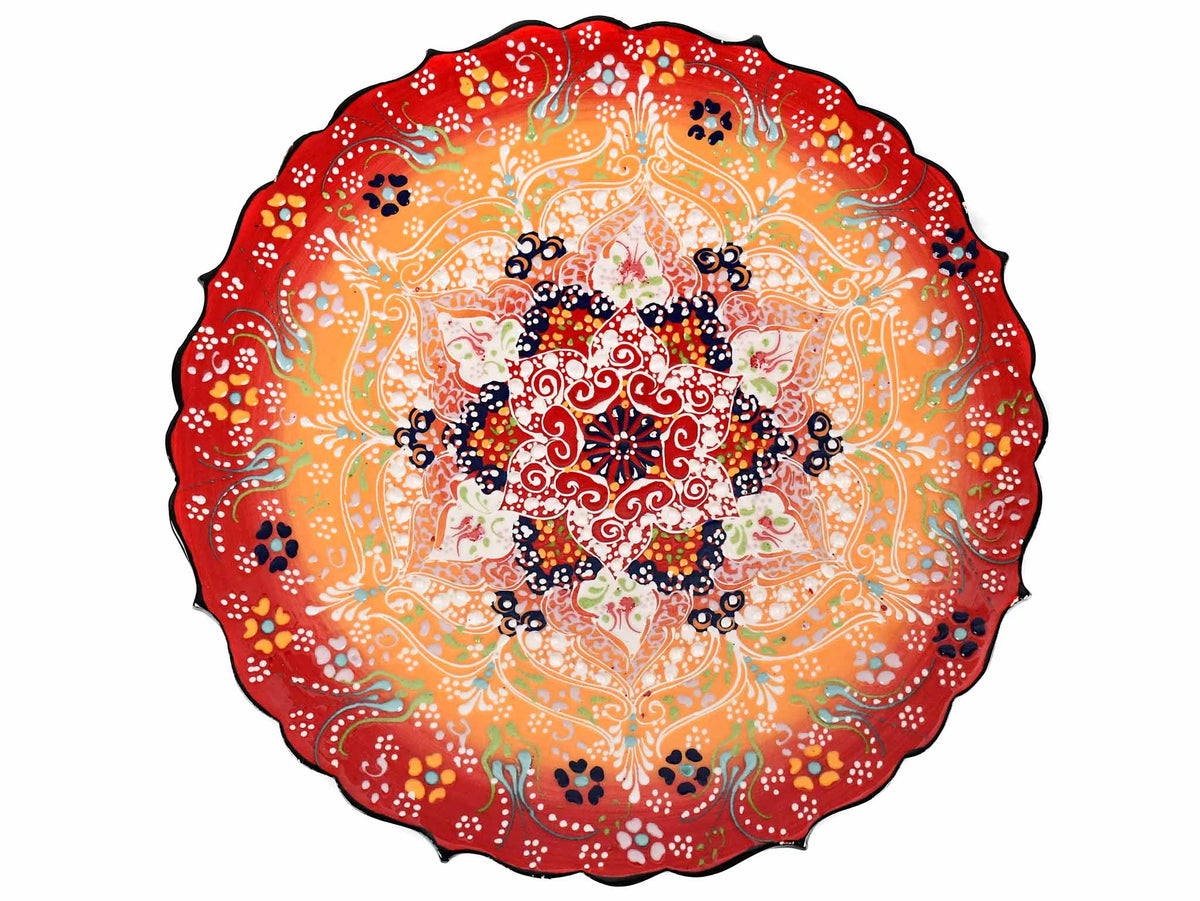25 cm Turkish Plate Dantel Two Tone Red Ceramic Sydney Grand Bazaar 7 