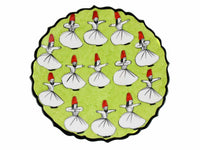 25 cm Turkish Plate Dervish Collection Light Green Ceramic Sydney Grand Bazaar 