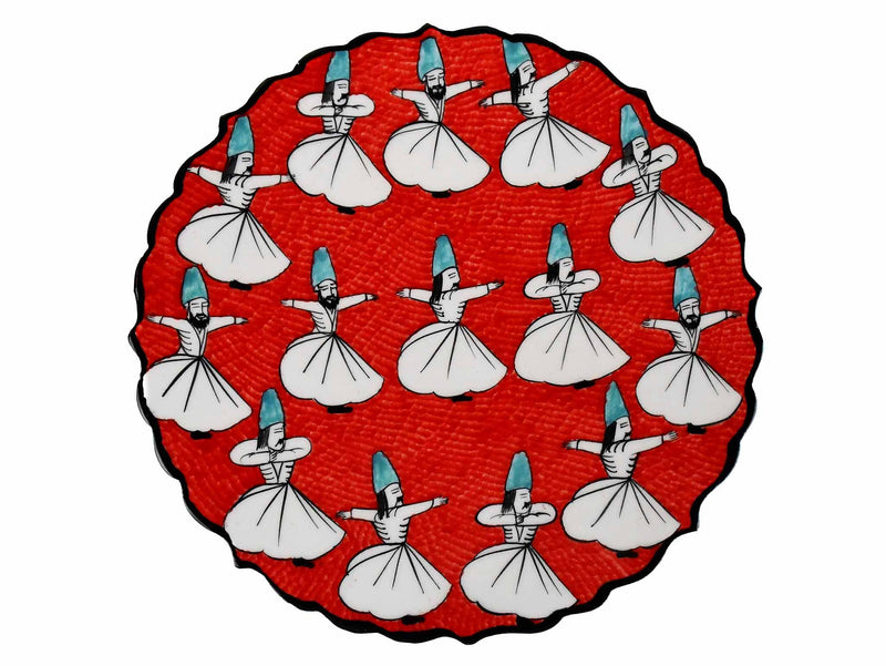 25 cm Turkish Plate Dervish Collection Red Ceramic Sydney Grand Bazaar 1 