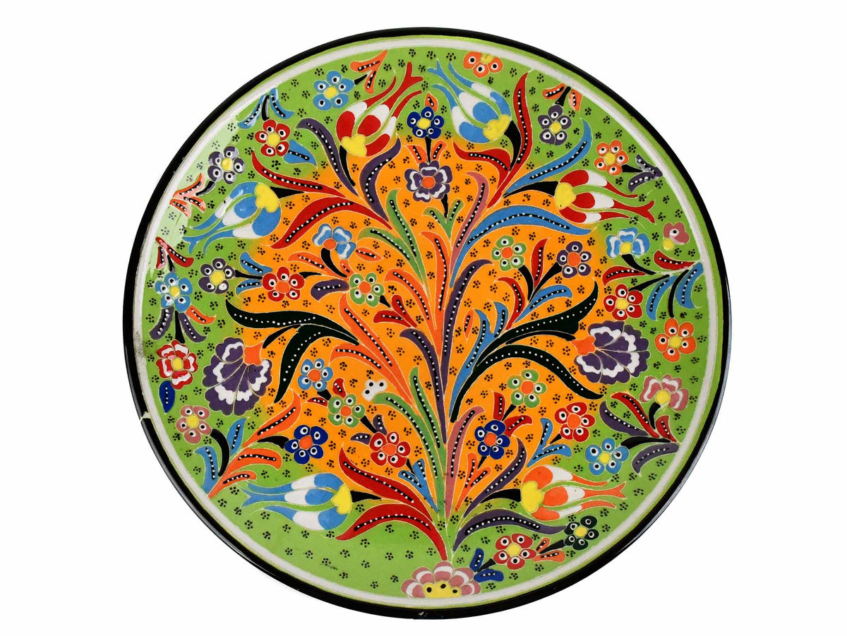 25 cm Turkish Plate Flower Collection Light Green Ceramic Sydney Grand Bazaar 1 