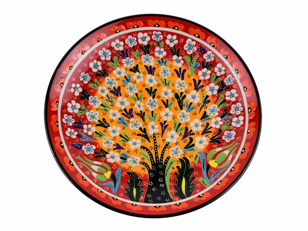 25 cm Turkish Plate Flower Collection Red Ceramic Sydney Grand Bazaar 1 