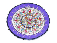 25 cm Turkish Plate Millenium Collection Purple Ceramic Sydney Grand Bazaar 