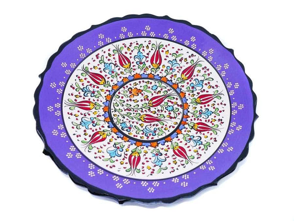 25 cm Turkish Plate Millenium Collection Purple Ceramic Sydney Grand Bazaar 