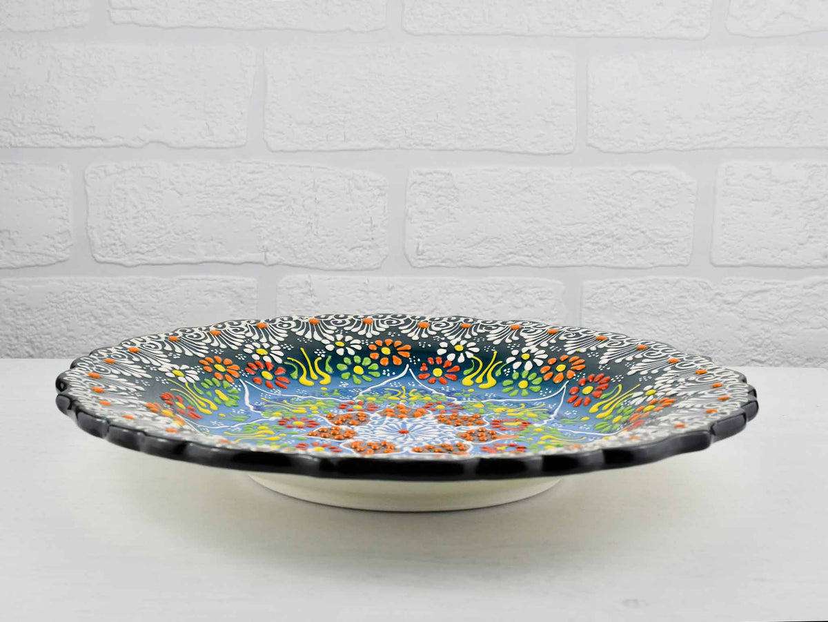 25 cm Turkish Plate New Lace Collection Green Ceramic Sydney Grand Bazaar 