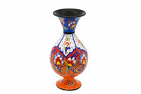 25 cm Turkish Ceramic Vase Flower Blue Orange