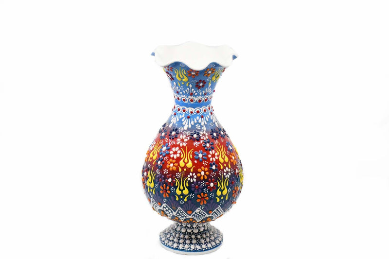 Turkish ceramic vase dantel light blue green colour