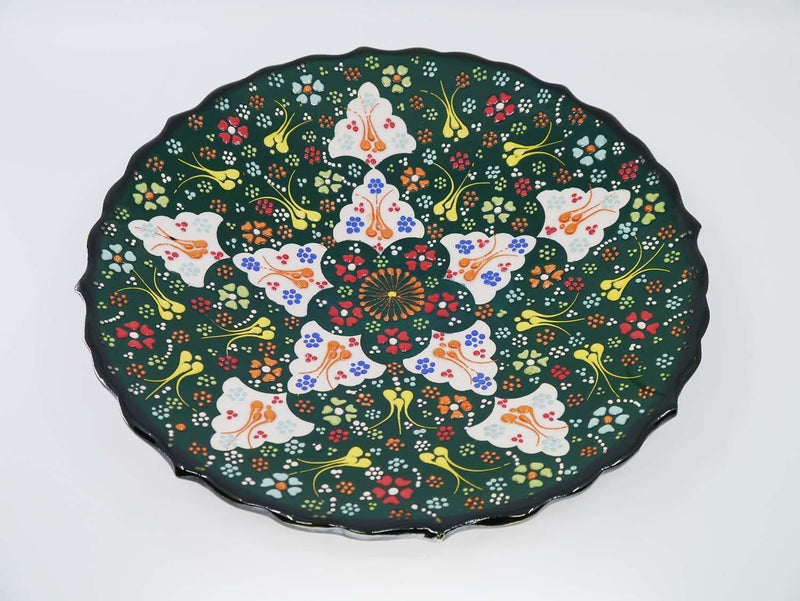 turkish ceramic plate green colour