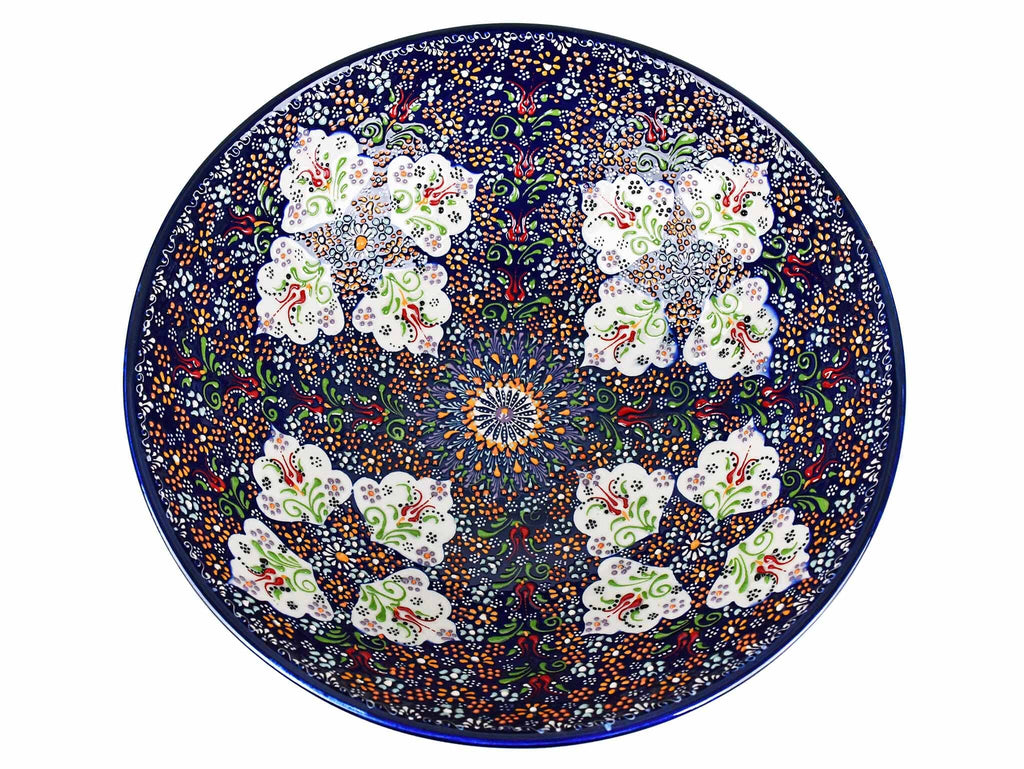 30 cm Turkish Bowl Dantel Collection Blue Design 1 Ceramic Sydney Grand Bazaar 