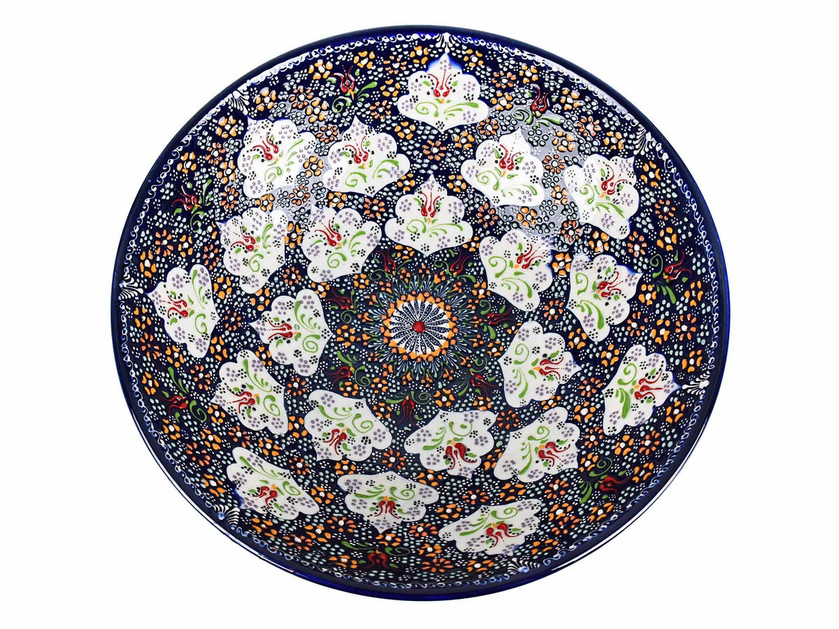 30 cm Turkish Bowl Dantel Collection Blue Design 3 Ceramic Sydney Grand Bazaar 