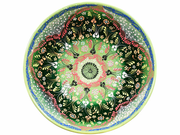 30 cm Turkish Bowl Dantel Collection Light Green Design 2 Ceramic Sydney Grand Bazaar 